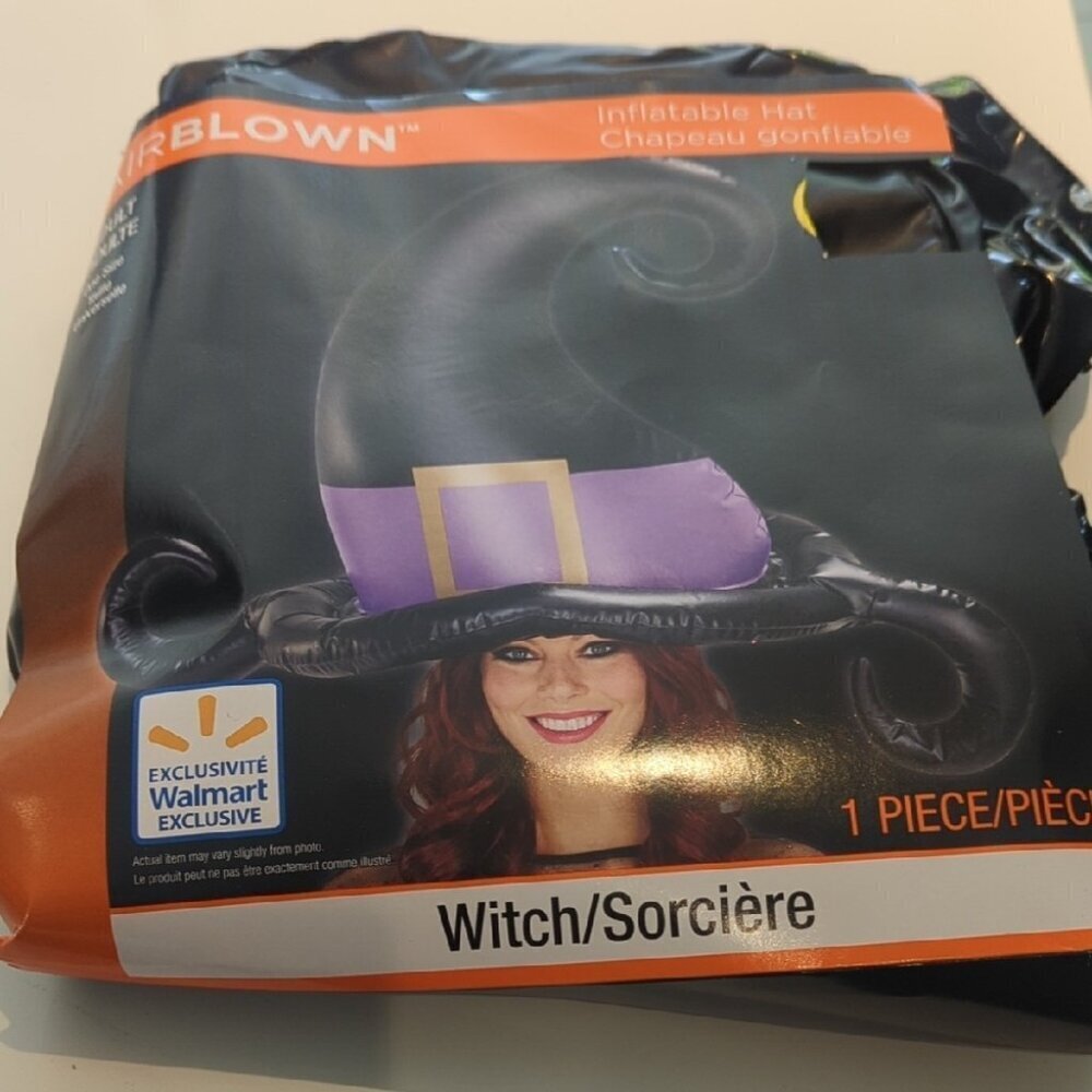 AIRBLOWN GIANT BLACK WITCH HAT NEW IN PACKAGE HALLOWEEN - One Size